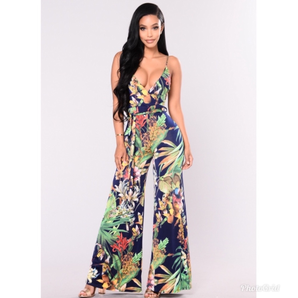 Kahuna Palm Floral Jumpsuit